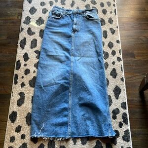 Zara maxi jean skirt